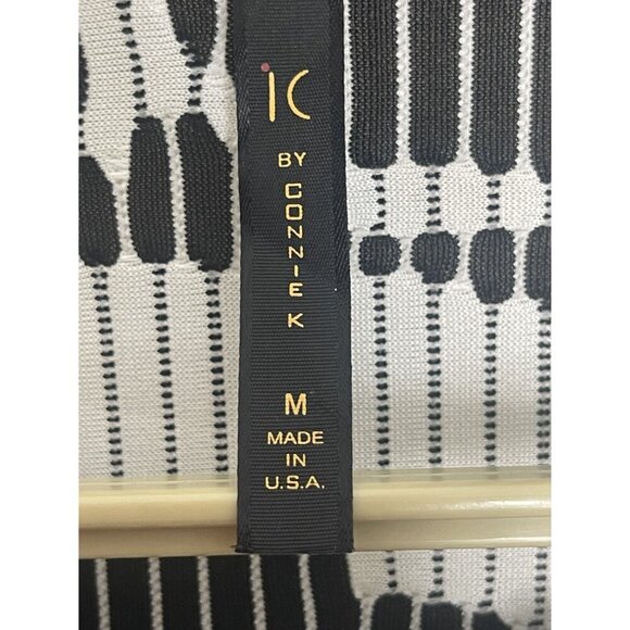 IC By Connie K Size Medium Black Gray Top Button Accent Artsy Made in USA - Picture 4 of 9